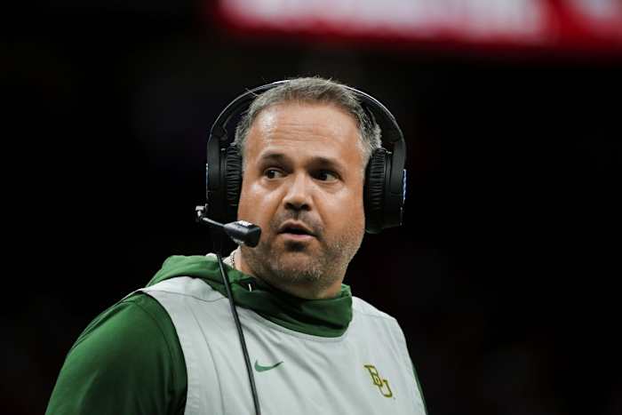 Jan 1, 2020; New Orleans, Louisiana, USA; Baylor Bears head coach Matt Rhule during the fourth quarter of the Sugar Bowl against the Georgia Bulldogs at the Mercedes-Benz Superdome.